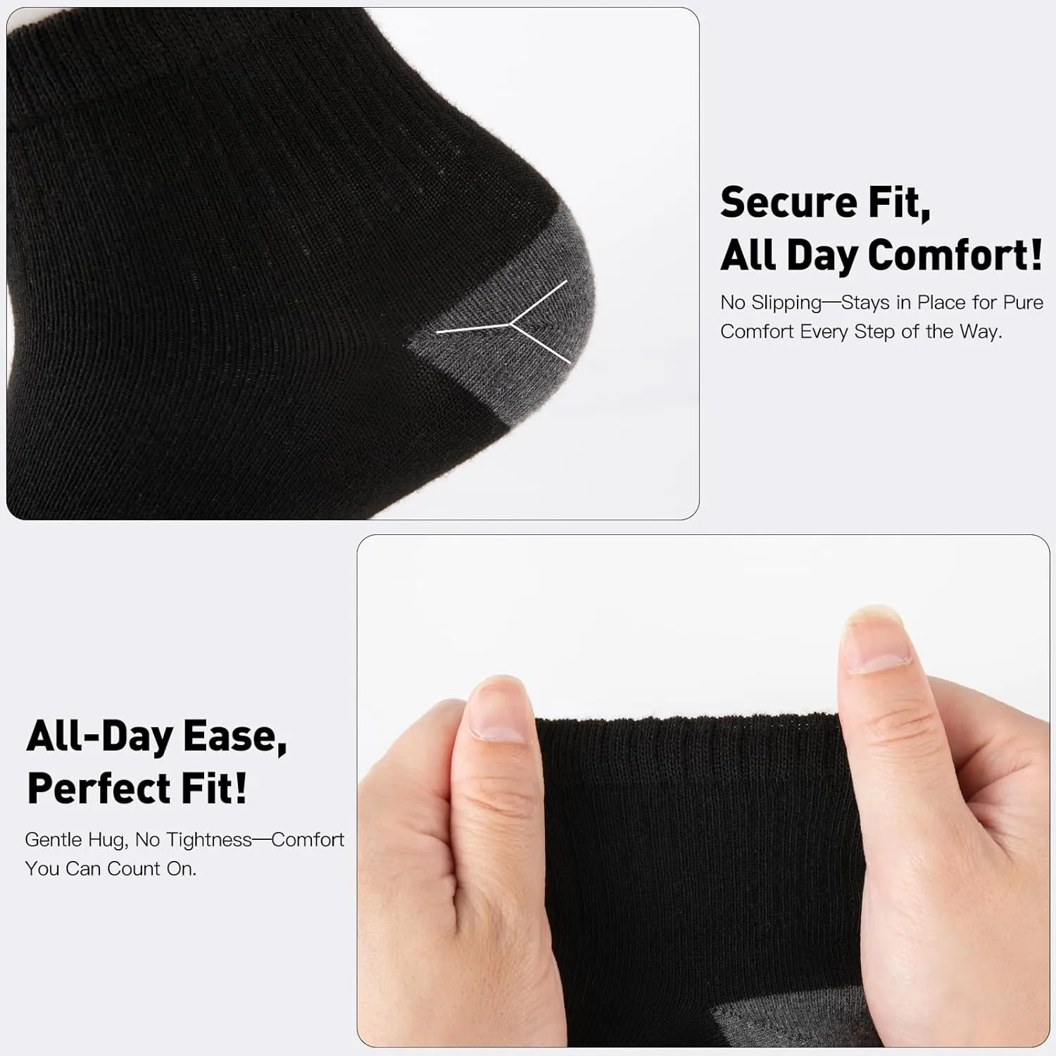 30 Pairs Ankle Socks For Men/Women - Breathable Mens Socks Size 10-13 Mini Crew Quarter Sock Value Pack in Bulk