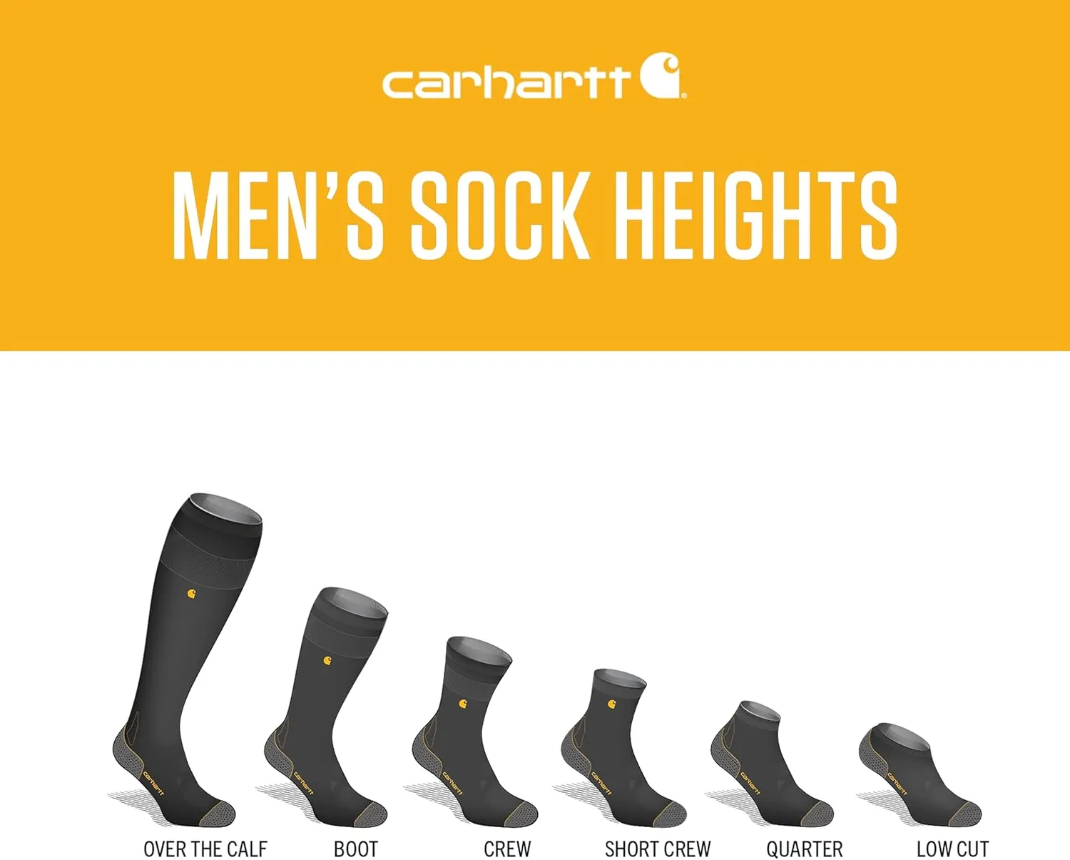 Carhartt Men's SC1156M Midweight Crew Sock 6-Pack