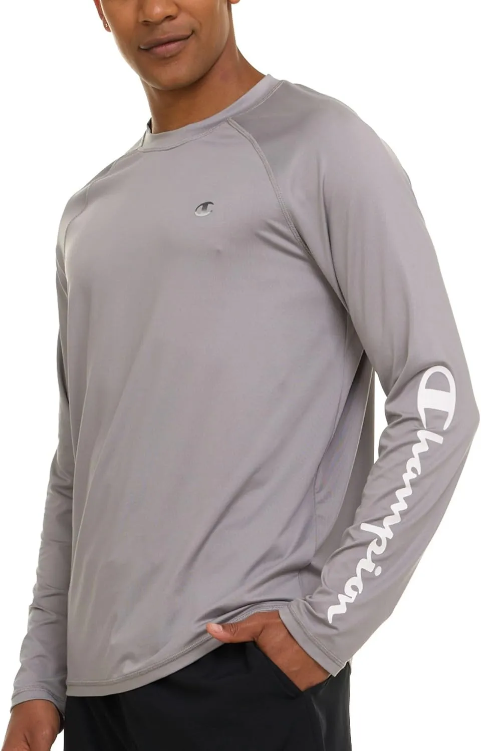 Champion Rash Guard for Men, Long Sleeve Mens Swim Shirt for Fishing Hiking UPF  50 SPF Sun UV Protection, Quick Dry