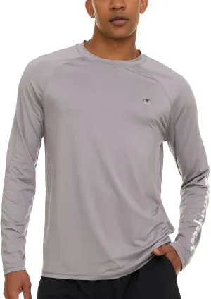 Champion Rash Guard for Men, Long Sleeve Mens Swim Shirt for Fishing Hiking UPF  50 SPF Sun UV Protection, Quick Dry