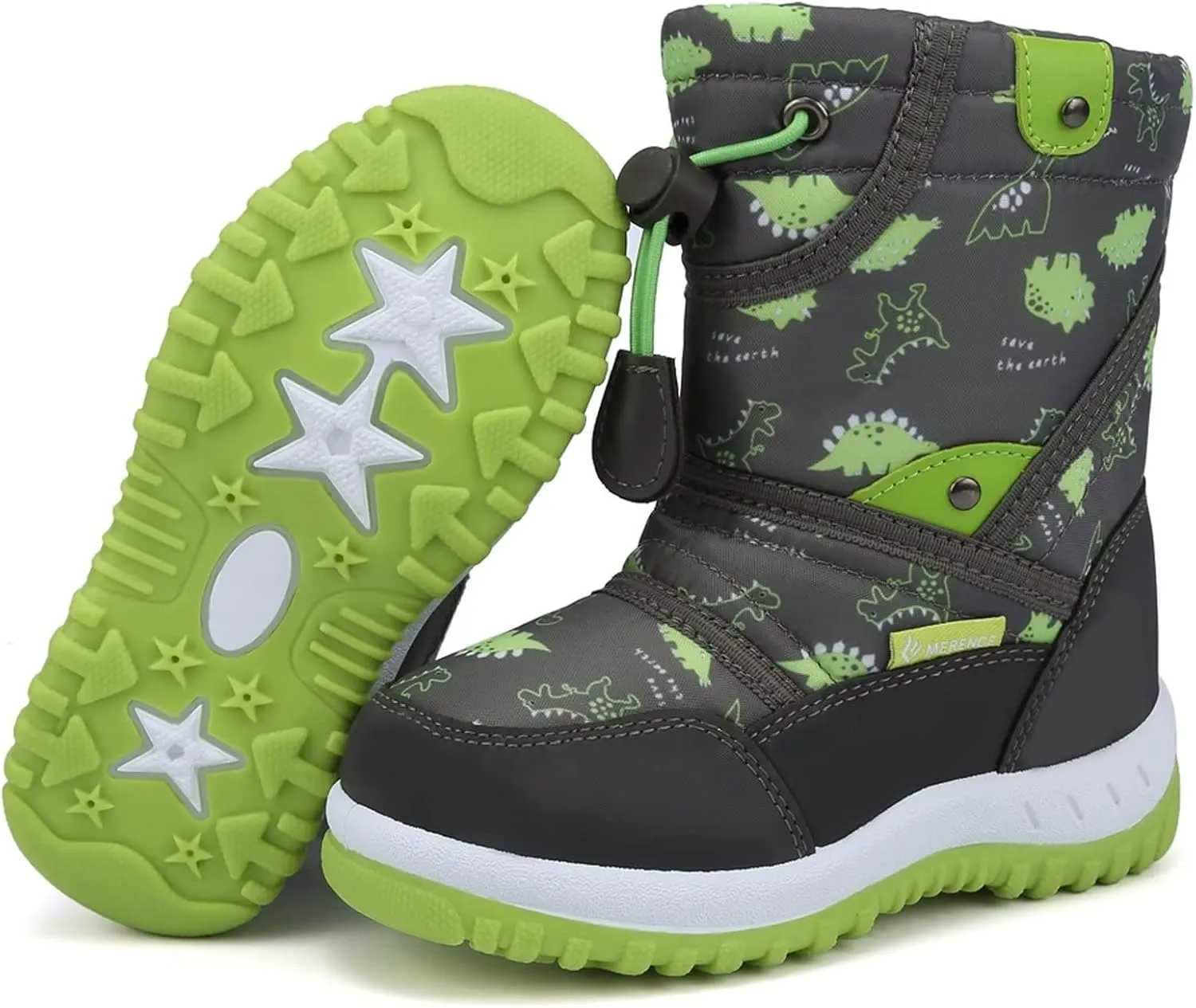 CIOR Winter Snow Boots for Boy and Girl Outdoor Waterproof with Fur Lined(Toddler/Little Kids)