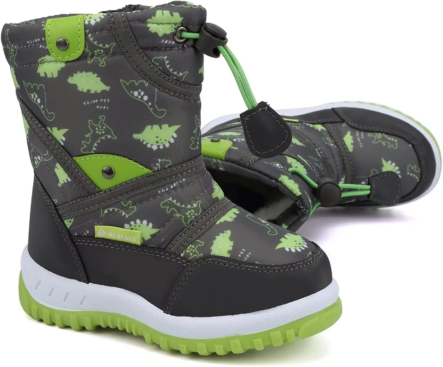 CIOR Winter Snow Boots for Boy and Girl Outdoor Waterproof with Fur Lined(Toddler/Little Kids)