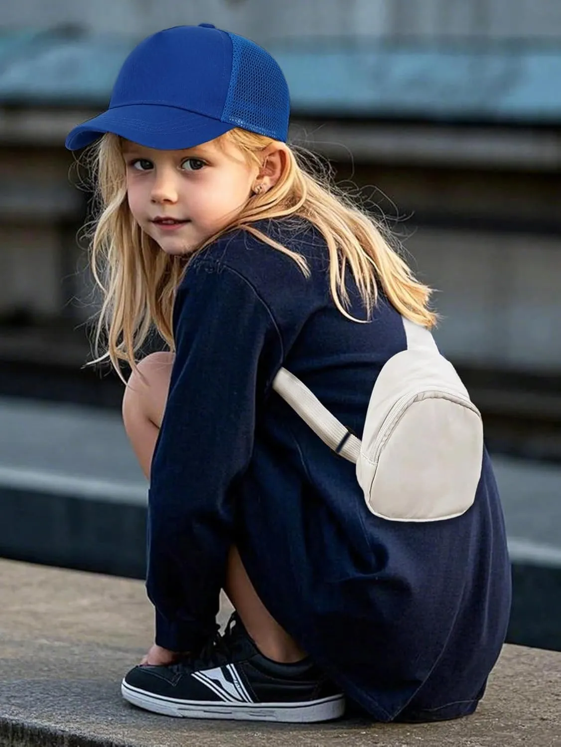 Edoneery Baseball Cap for Kids-Adjustable Washed Cotton Golf Toddler Hat for Boys & Girls