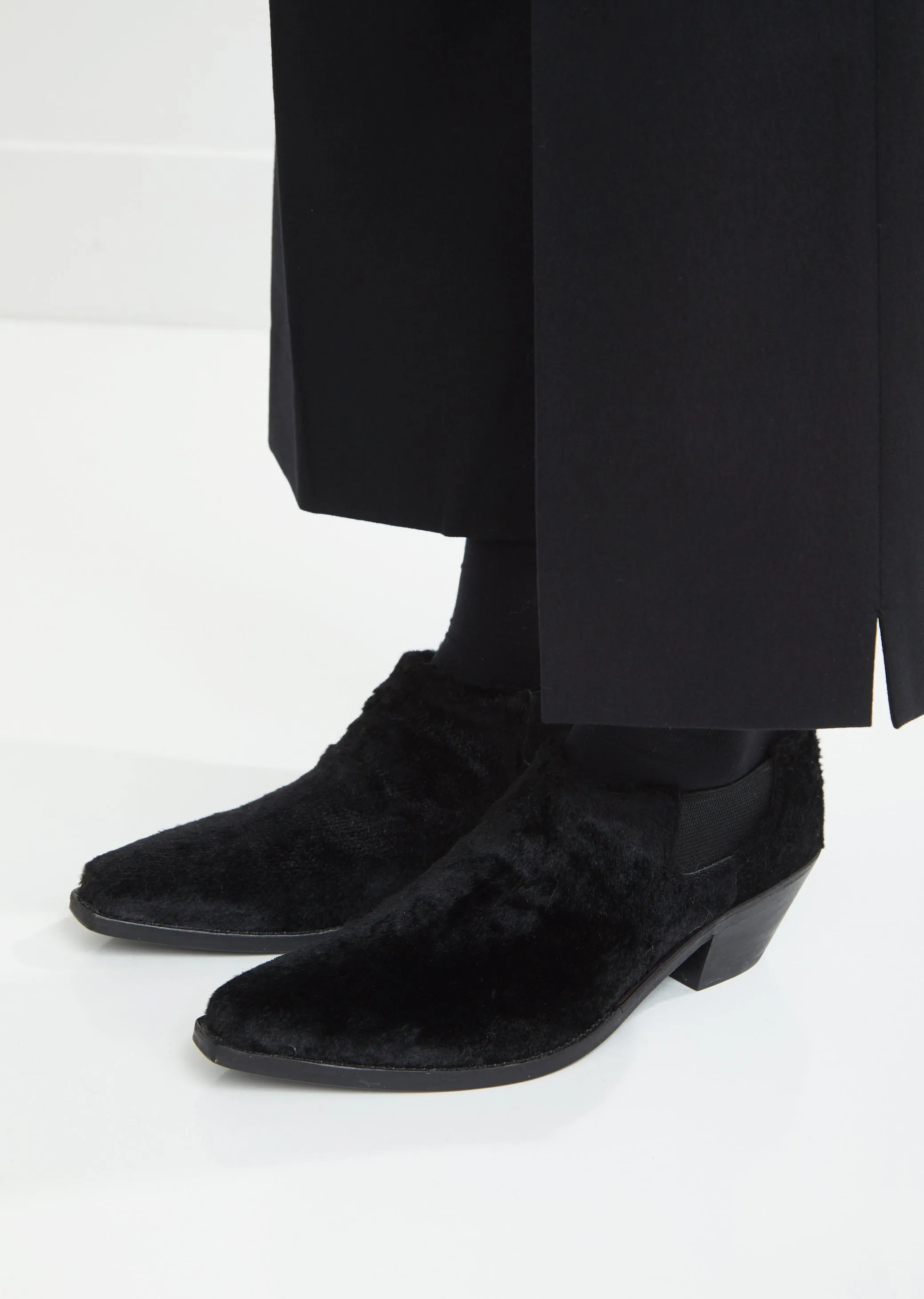 Faux Fur Heeled Boots