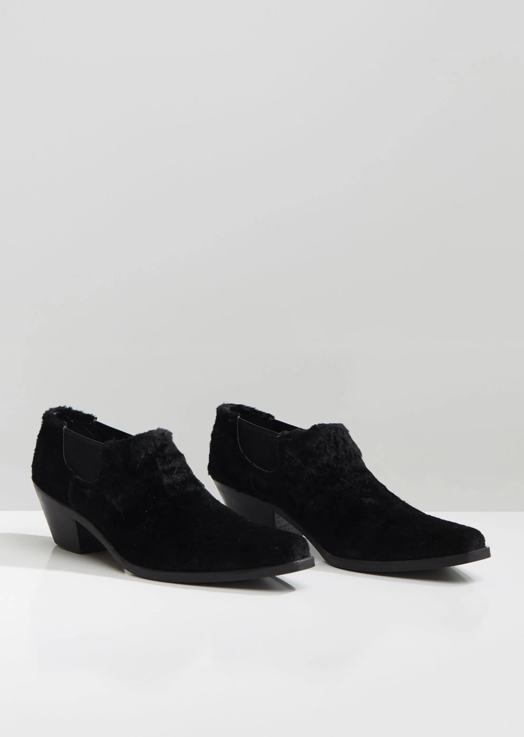 Faux Fur Heeled Boots