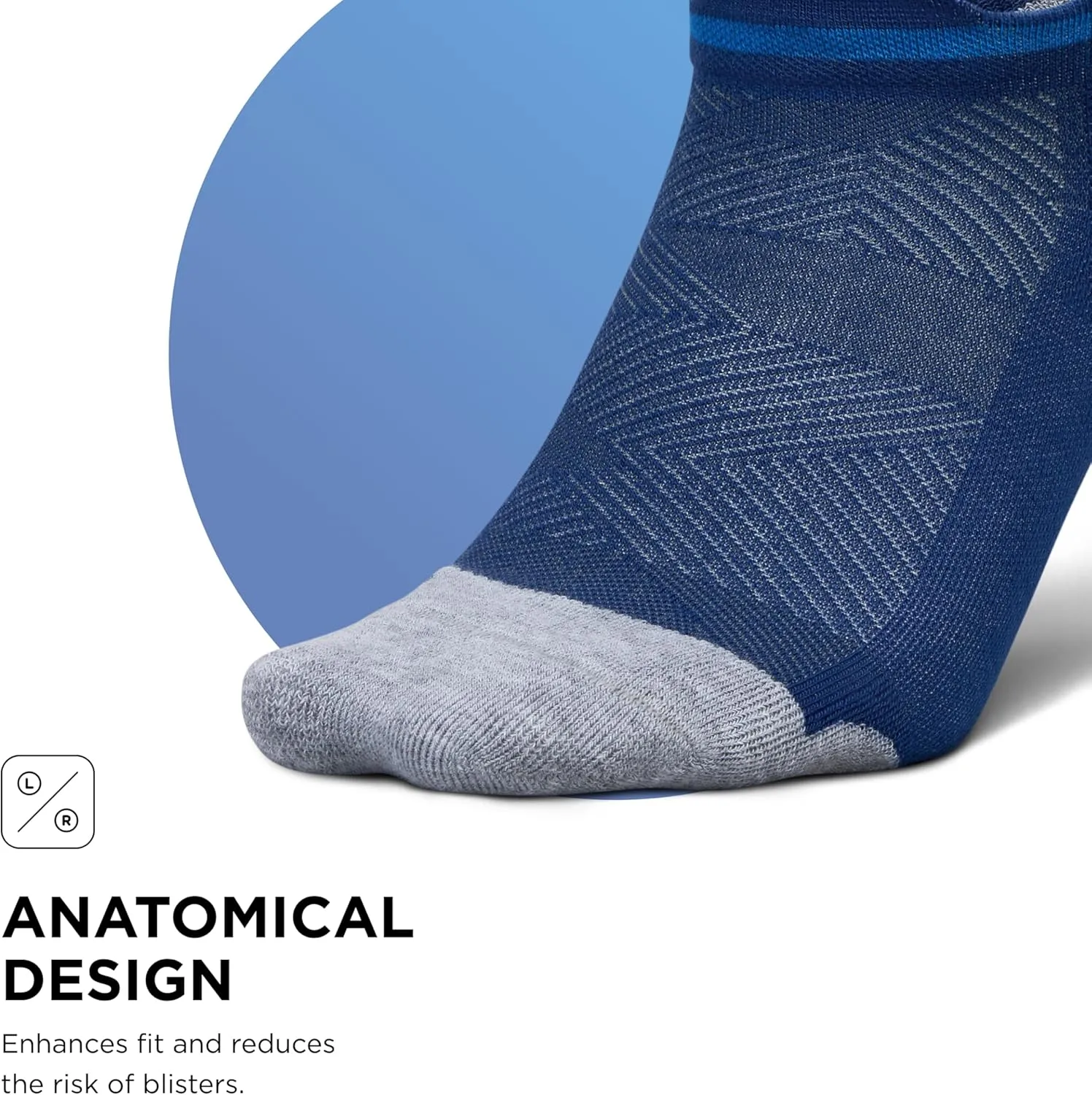 Feetures Elite Max Cushion No Show Tab Ankle Socks - Sport Sock with Targeted Compression