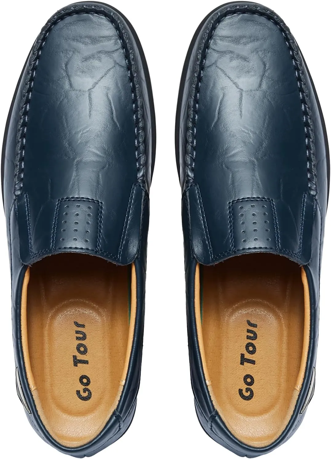Go Tour Men??s Casual Leather Fashion Slip-on Loafers Shoes