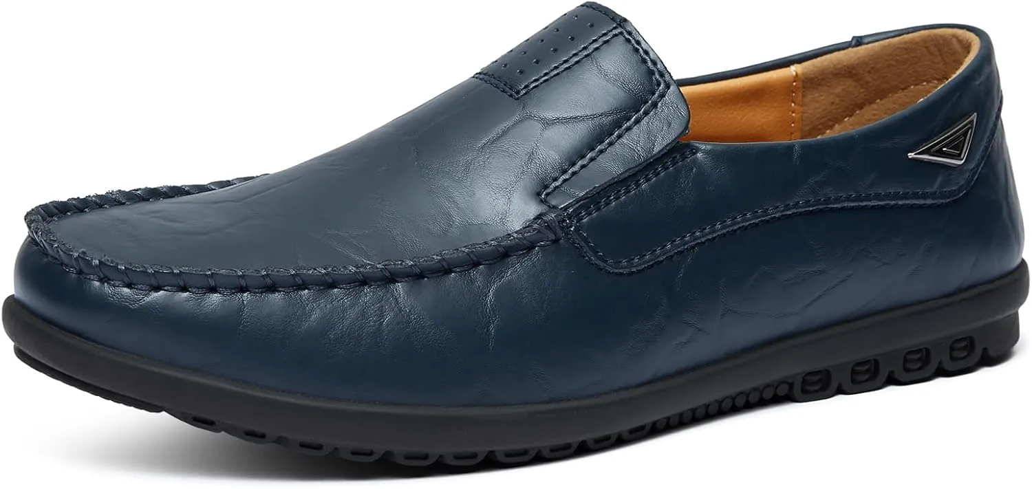 Go Tour Men??s Casual Leather Fashion Slip-on Loafers Shoes