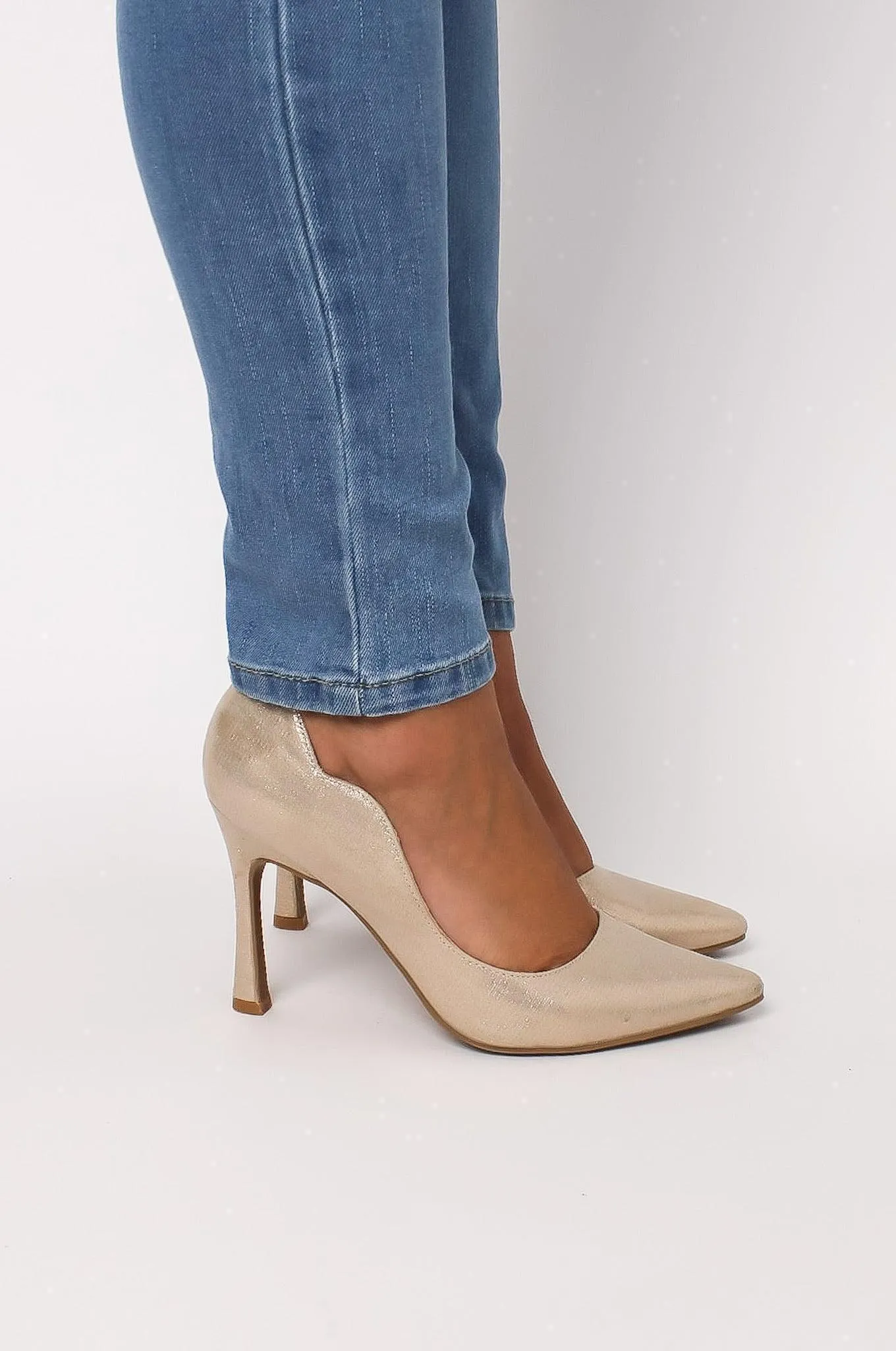 Gold Stiletto Heels