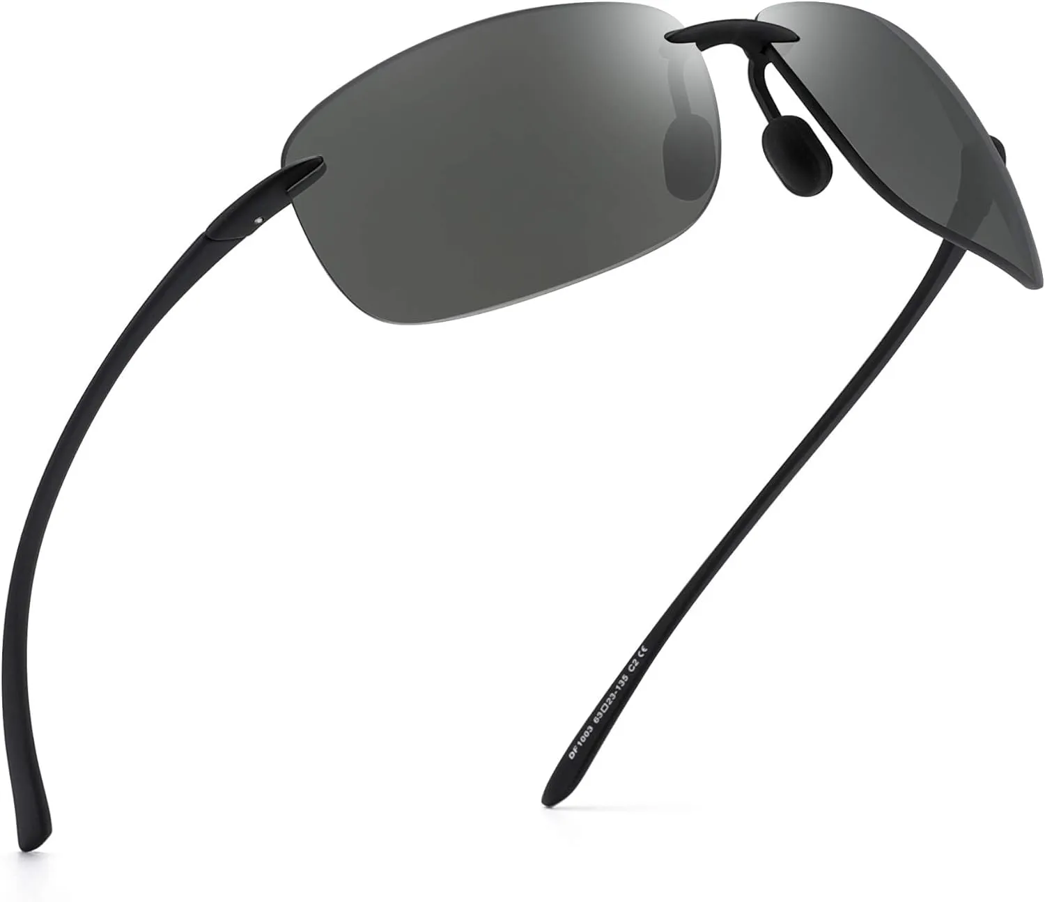 JIM HALO Sport Sunglasses for Men Women TR90 Rimless Frame for Running Fishing Cycling Driving