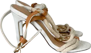 River Island Beige Ring Detail Stiletto Heels UK 3 EU 36 👠