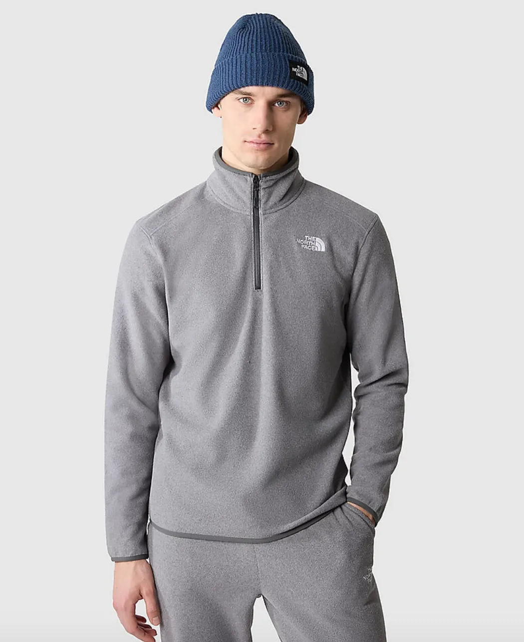 The North Face 100 Glacier 1/4 Zip Mens TNF Med Grey Heather
